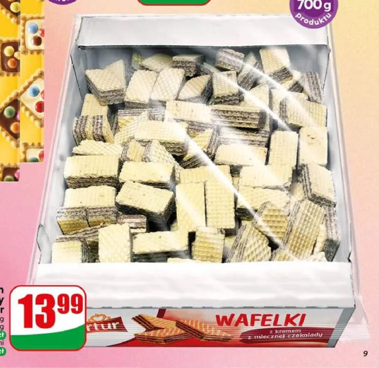 Wafle z kremem z mlecznej czekolady Artur