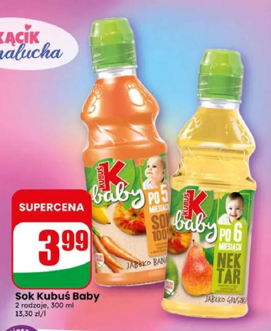 Sok 100% Kubuś Baby jabłko banan +1 wariant