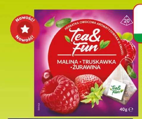 Herbata owocowa malina truskawka żurawina Tea & Fun