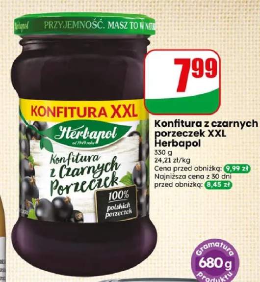 Konfitura z czarnych porzeczek XXL Herbapol