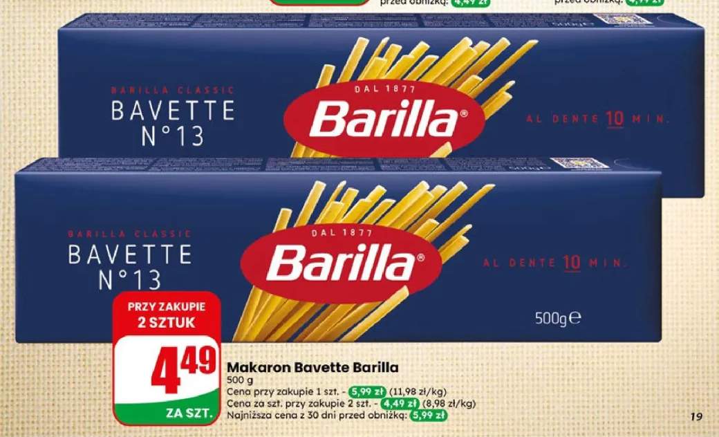 Makaron Bavette Barilla N°13