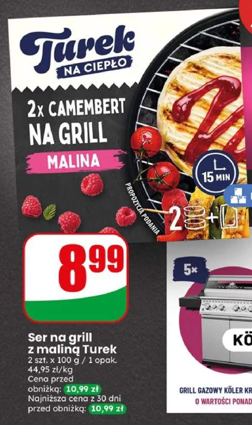 Ser na grill z maliną Turek Na Ciepło 2-pak