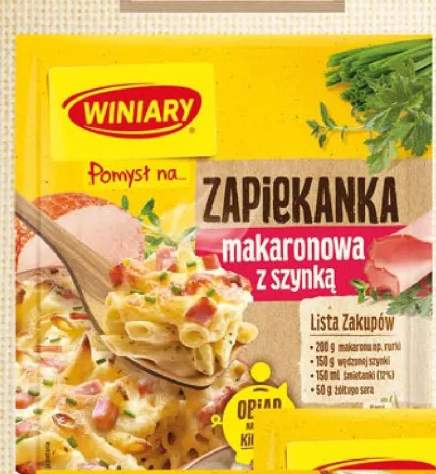 Pomysł na... Winiary Zapiekanka makaronowa z szynką