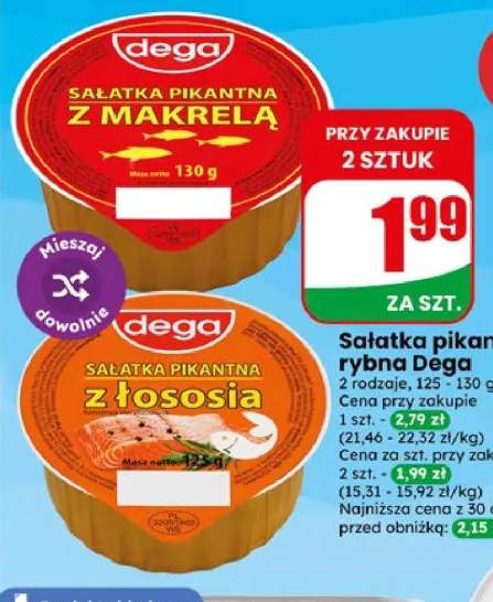 Sałatka pikantna z makrelą Dega +1 wariant