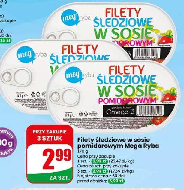 Filety śledziowe w sosie pomidorowym Mega Ryba