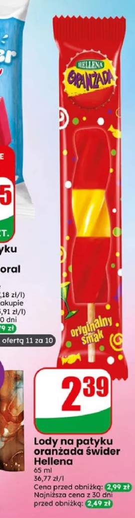Lody na patyku Hellena Oranżada Świder