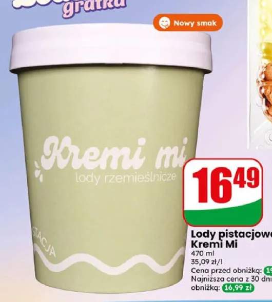 Lody rzemieślnicze pistacjowe Kremi Mi