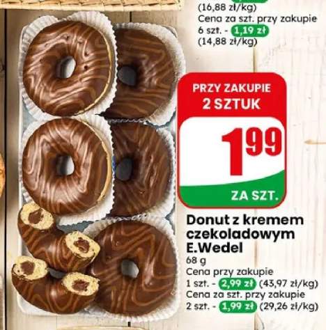 Donut z kremem czekoladowym E.Wedel