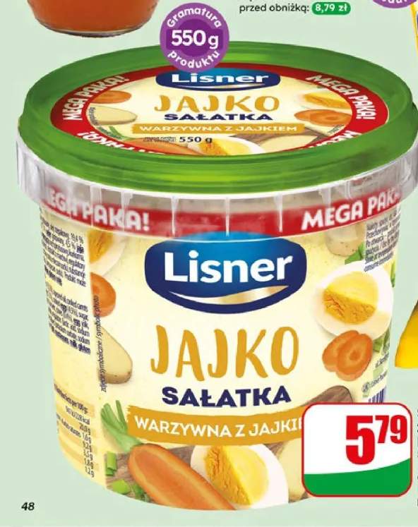 Sałatka warzywna z jajkiem Lisner
