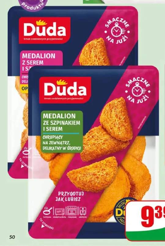 Medaliony drobiowe ze szpinakiem i serem Duda +1 wariant