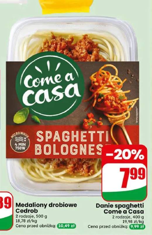 Danie spaghetti bolognese Come a Casa