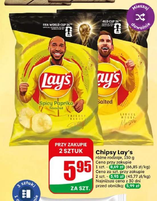 Chipsy ziemniaczane o smaku papryki Lay's Spicy Paprika +1 wariant