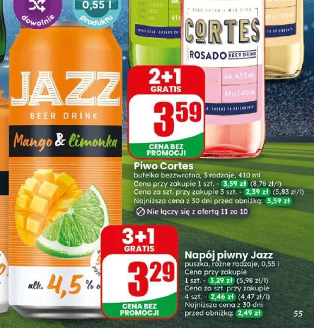 Napój piwny Jazz Mango & limonka
