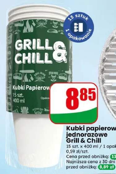 Kubki papierowe jednorazowe Grill & Chill