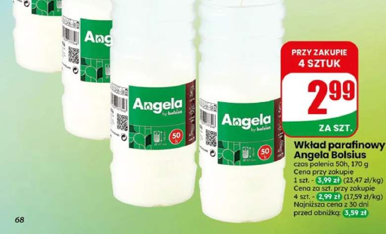 Wkład parafinowy Angela Bolsius