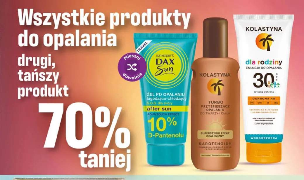 Produkty do opalania +3 warianty