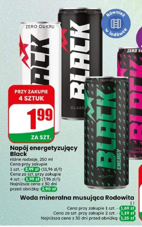 Napój energetyzujący Black Classic +3 warianty