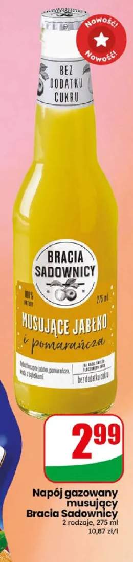 Napój gazowany musujący Bracia Sadownicy Musujące Jabłko i Pomarańcza