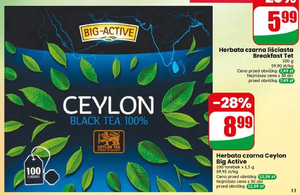 Herbata czarna Ceylon Big Active