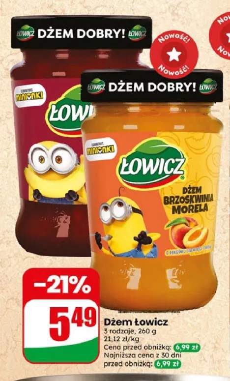 Dżem brzoskwinia morela Łowicz +1 wariant