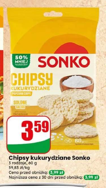 Chipsy kukurydziane Sonko