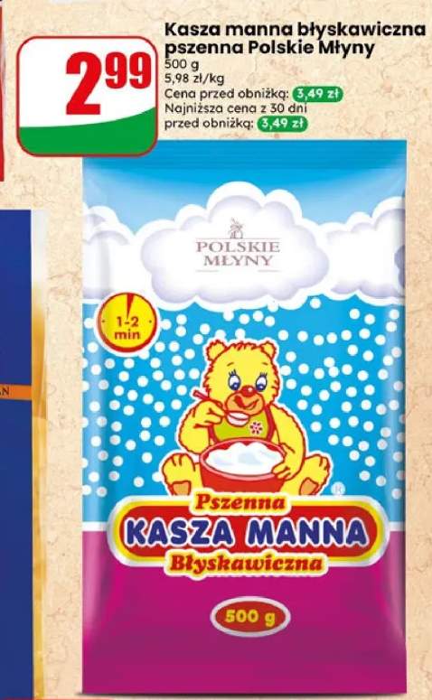 Kasza manna błyskawiczna pszenna Polskie Młyny