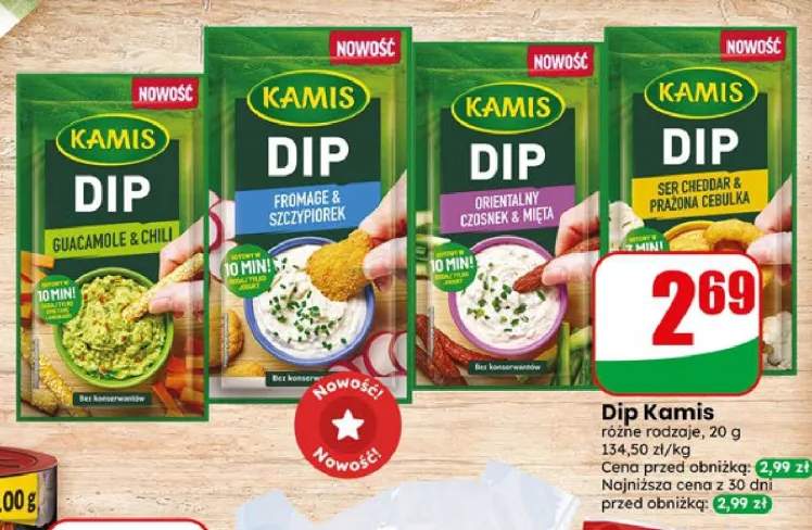 Dip Kamis Guacamole & Chili +3 warianty