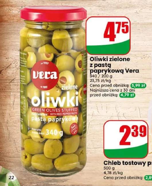 Oliwki zielone z pastą paprykową Vera