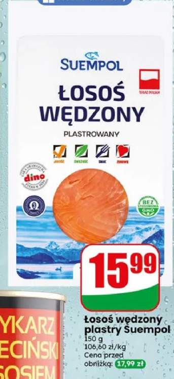 Łosoś wędzony plastrowany Suempol