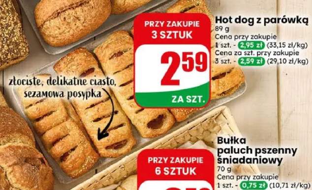 Hot dog z parówką