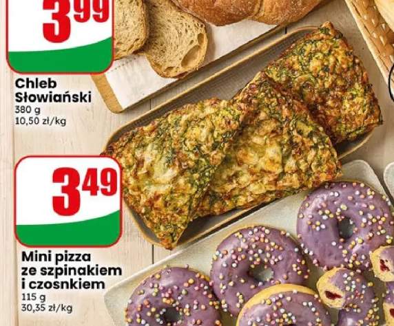 Mini pizza ze szpinakiem i czosnkiem