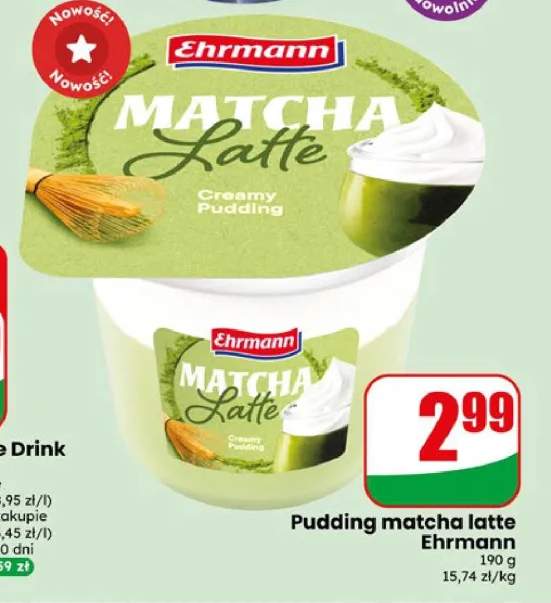 Pudding matcha latte Ehrmann