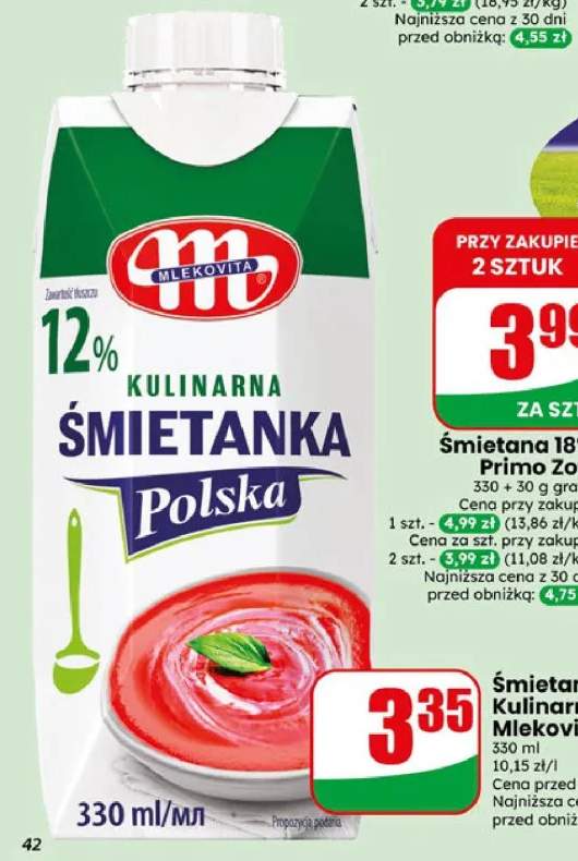 Śmietanka UHT 12% Kulinarna Polska Mlekovita