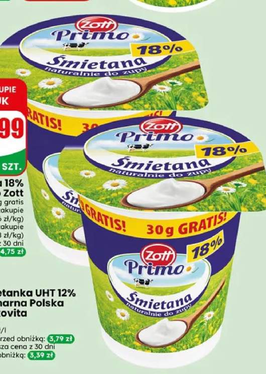 Śmietana 18% Primo Zott