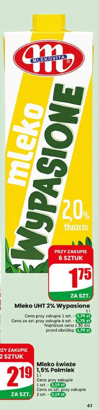 Mleko UHT 2% Wypasione Mlekovita