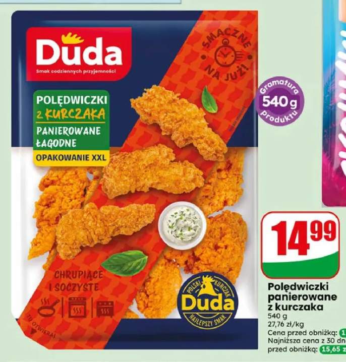Polędwiczki panierowane z kurczaka łagodne Duda
