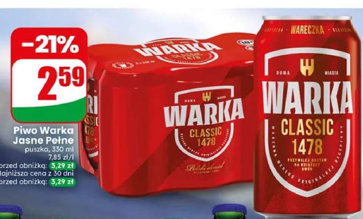 Piwo Warka Jasne Pełne