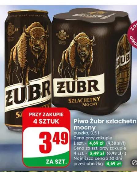 Piwo Żubr Szlachetny Mocny