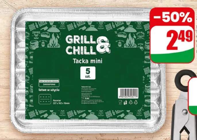 Tacki aluminiowe mini Grill & Chill