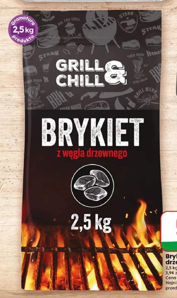 Brykiet z węgla drzewnego Grill & Chill