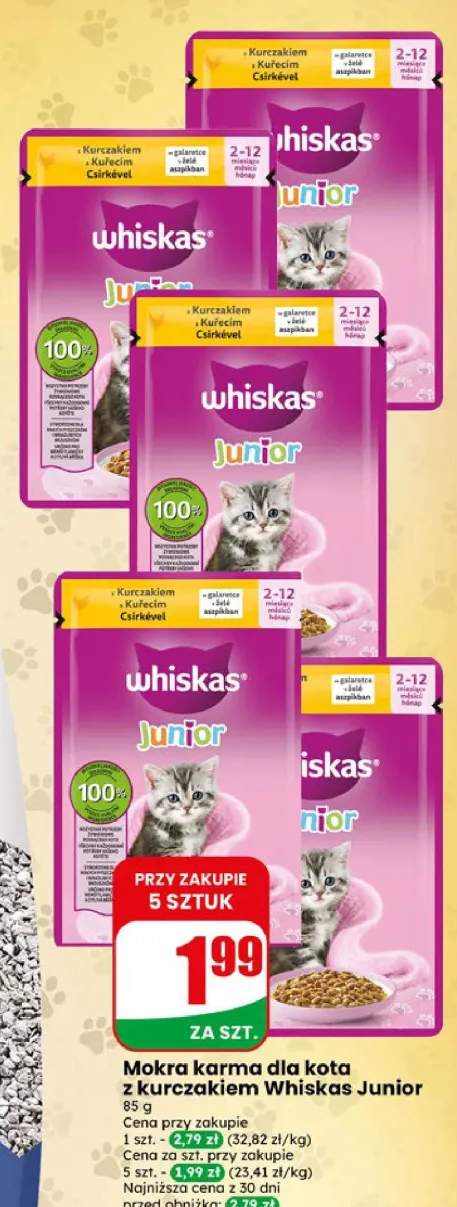 Mokra karma dla kota z kurczakiem Whiskas Junior