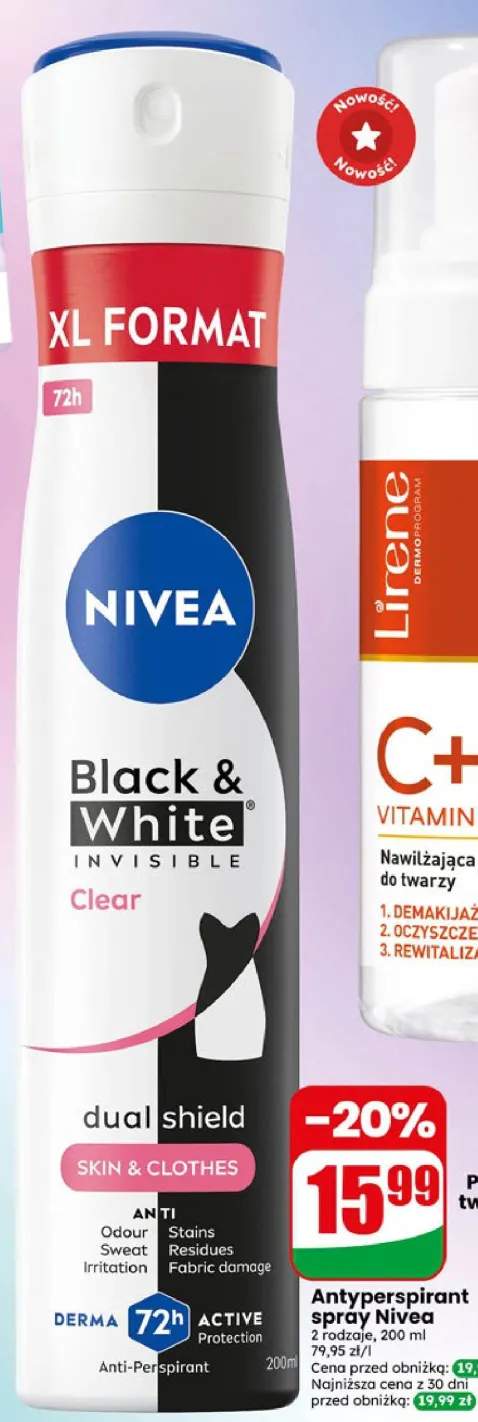 Antyperspirant spray Nivea Black & White Invisible Clear