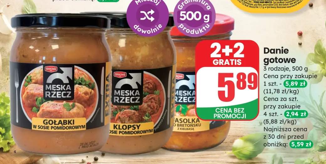 Fasolka po bretońsku z kiełbasą Męska Rzecz +2 warianty