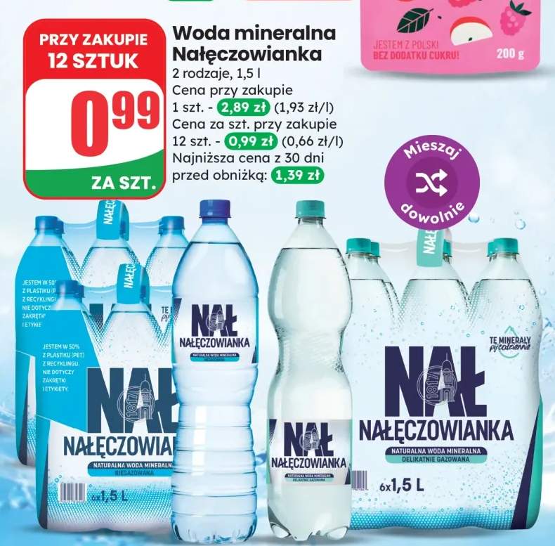 Woda mineralna niegazowana Nałęczowianka +1 wariant