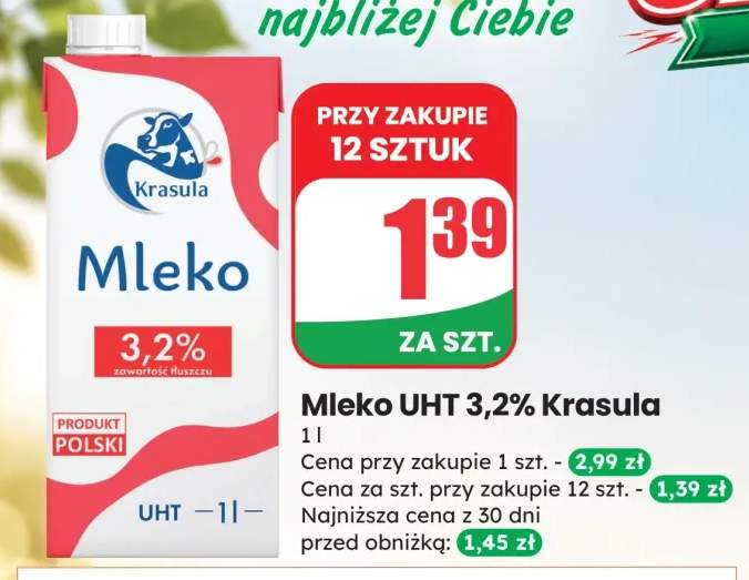Mleko UHT 3,2% Krasula