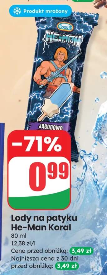 Lody na patyku He-Man Koral jagodowe