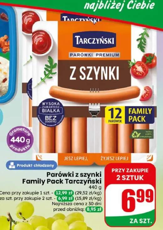 Parówki z szynki Tarczyński Family Pack
