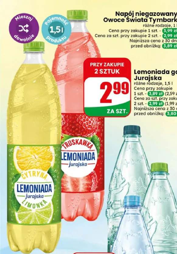 Lemoniada gazowana Jurajska cytryna limonka +1 wariant