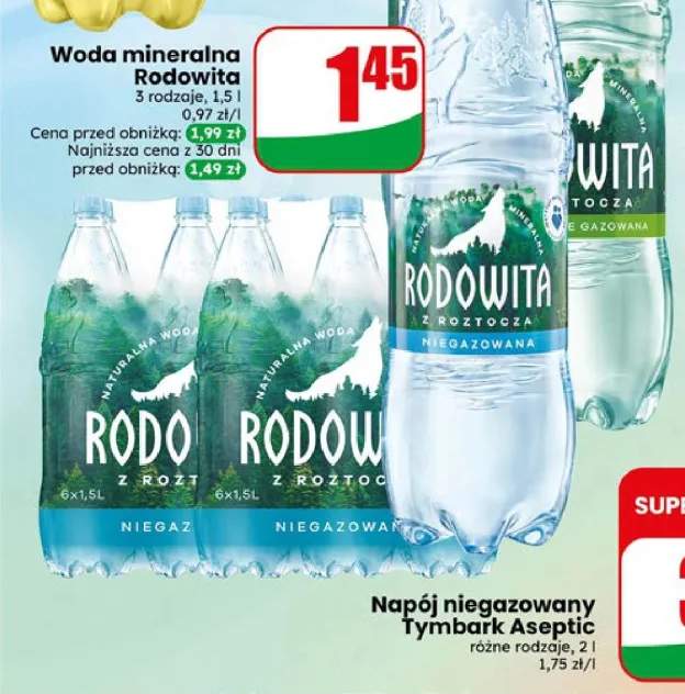 Woda mineralna Rodowita gazowana +2 warianty