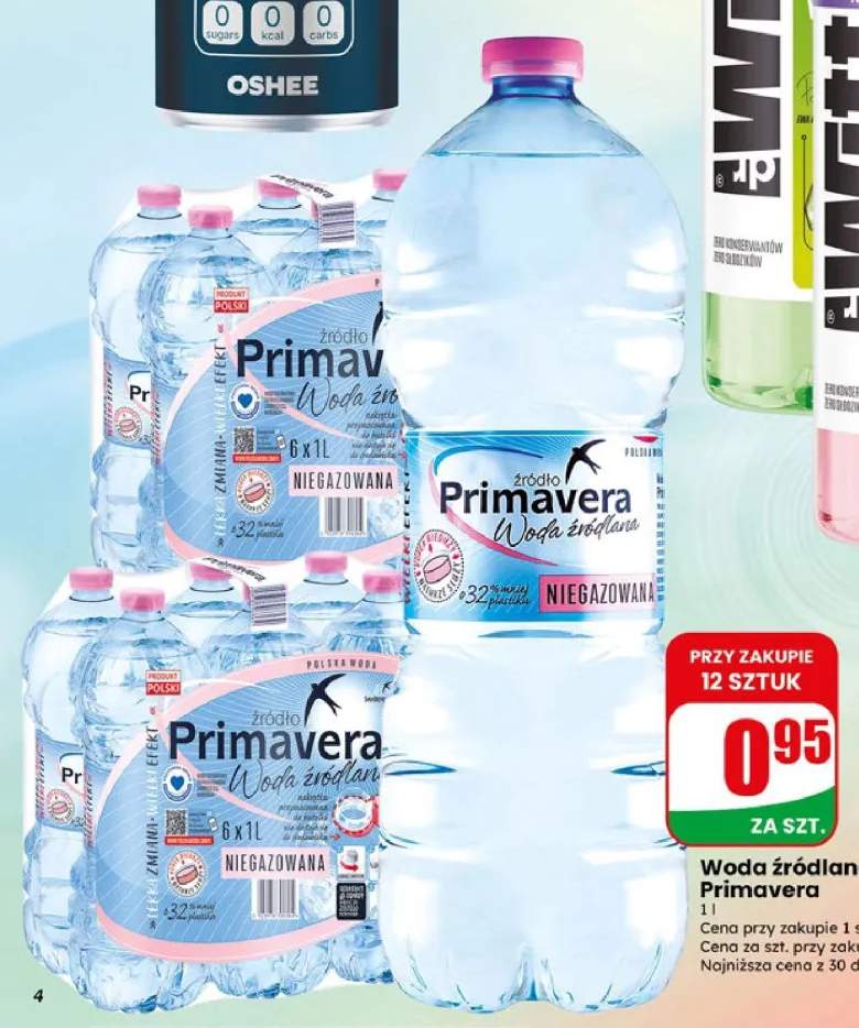 Woda źródlana niegazowana Primavera